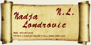Nadja Londrović vizit kartica